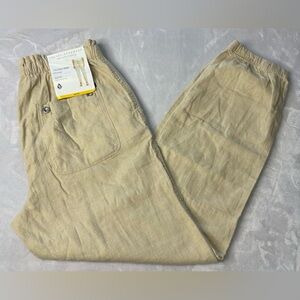 Social Standard Relaxed Women's Elastic-Waist Khaki Chinos Size Medium NWT